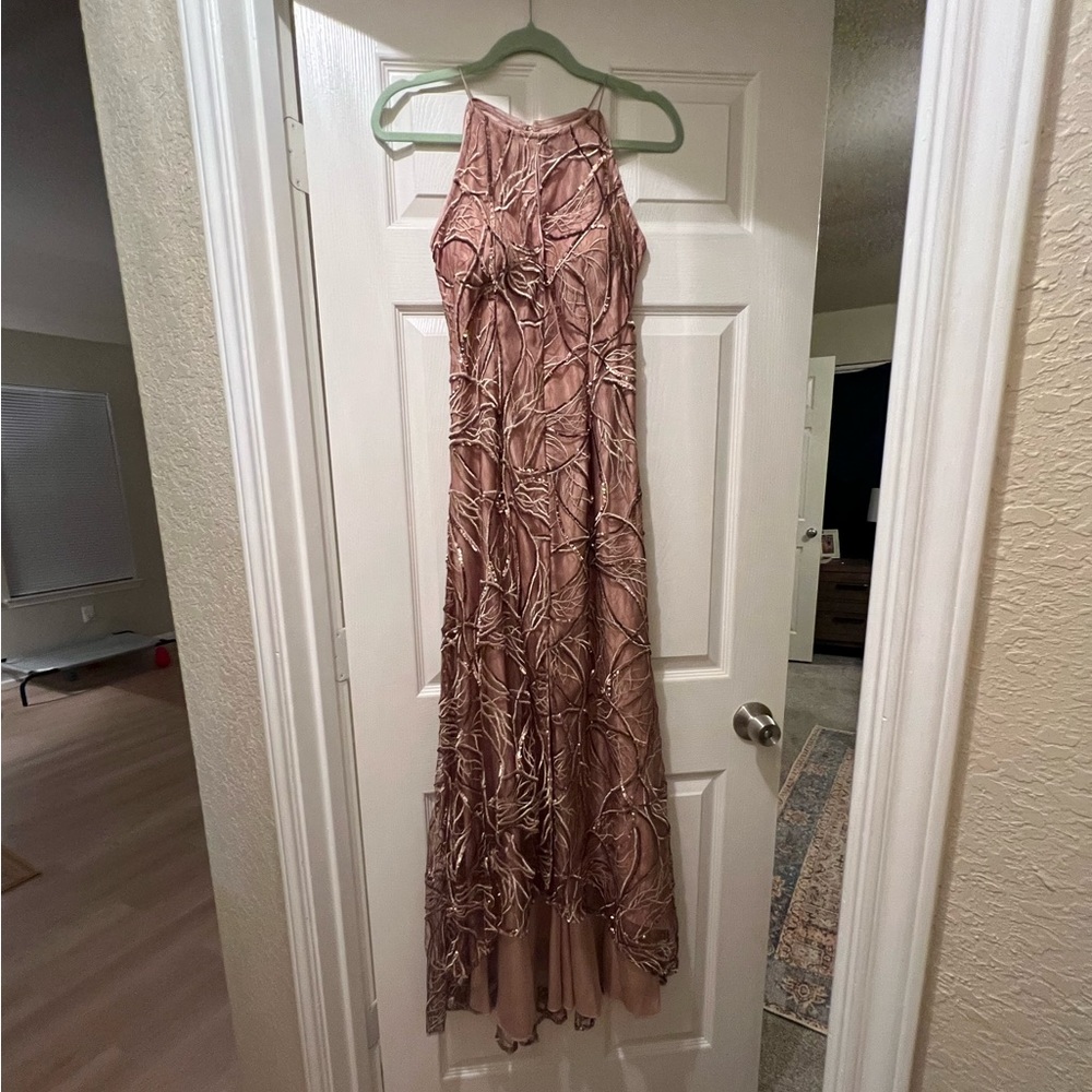 Aidan Mattox Mauve Champagne Evening Gown - image 1
